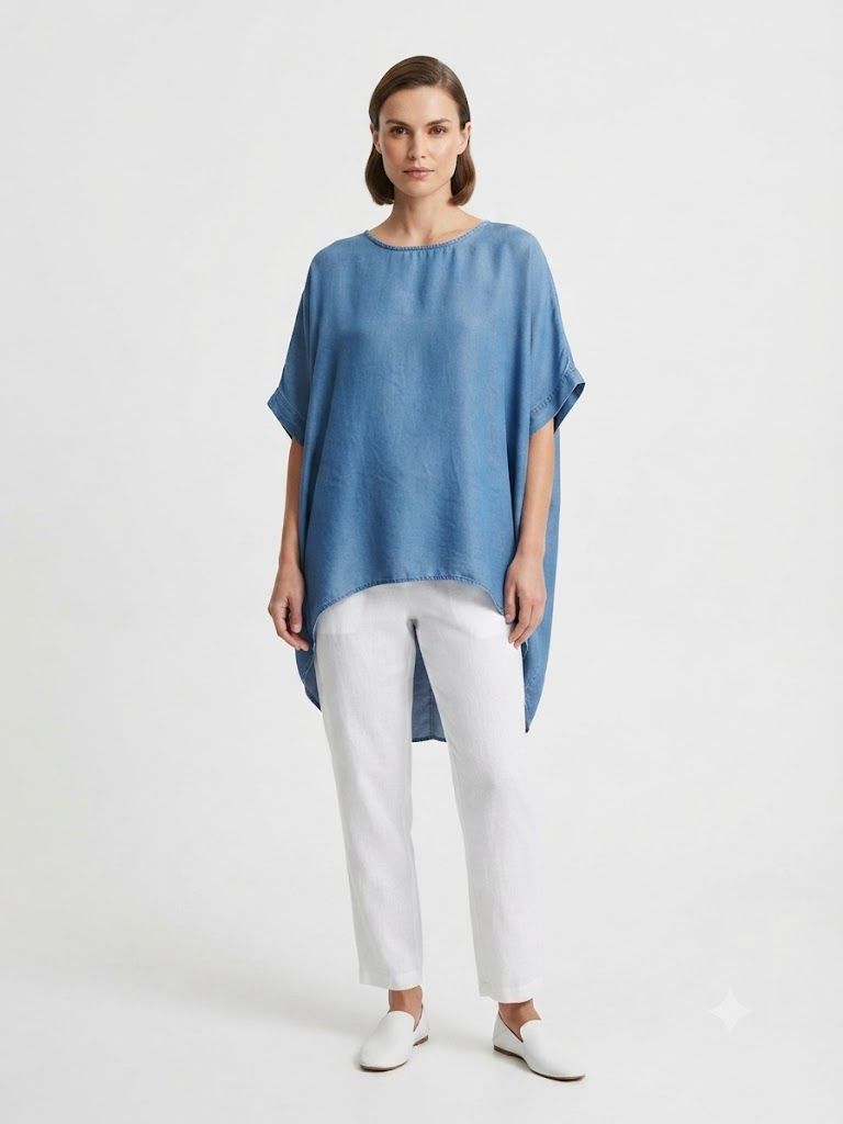 Dolman Sleeve Denim Dress